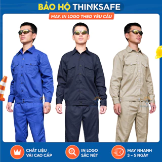 Quần áo bảo hộ lao động TN06 áo lao động kỹ sư công nhân thoải mái thoáng mát thấm hút mồ hôi - THINKSAFE