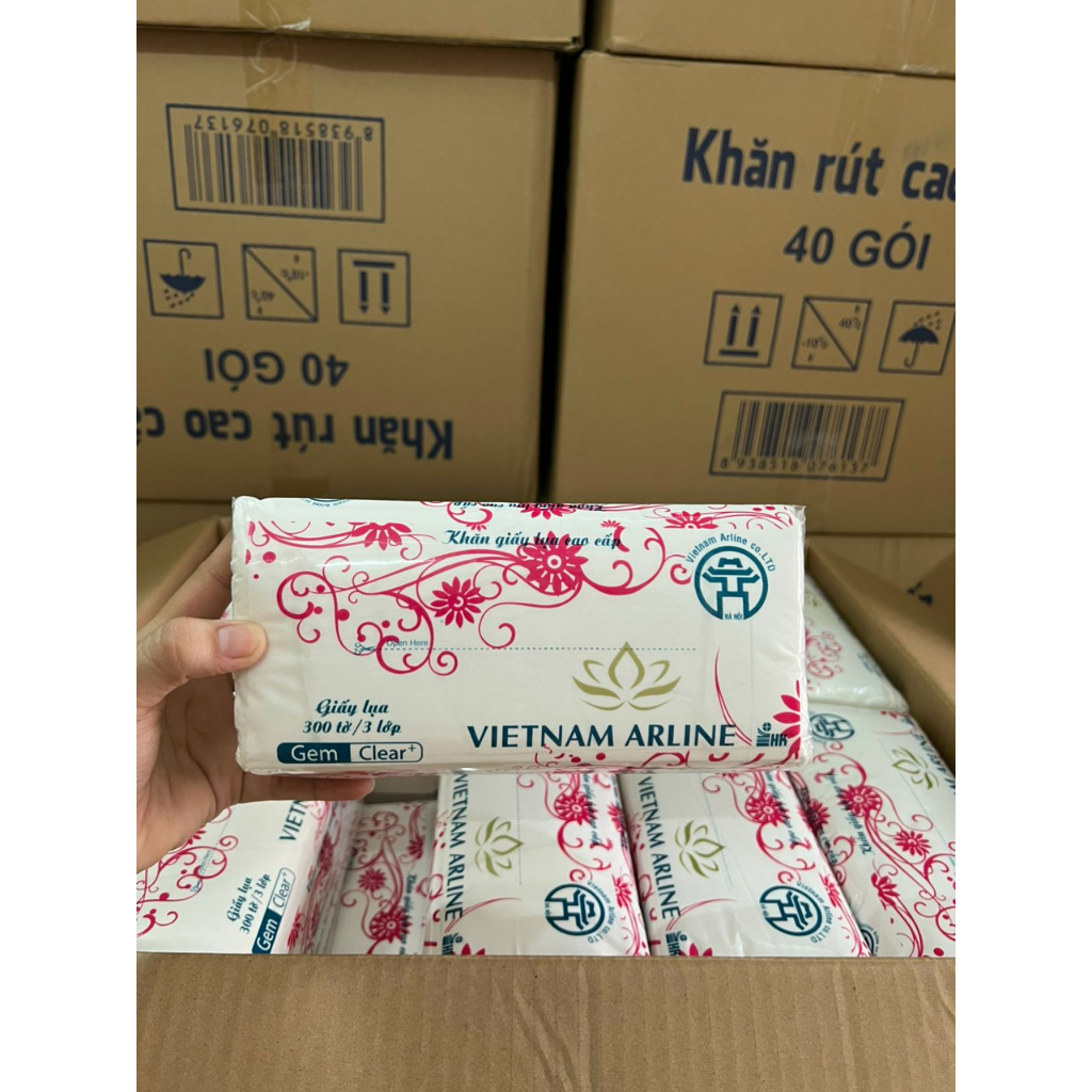 Khăn giấy rút 300 tờ/3 lớp siêu dai mềm mịn - Giấy rút trắng loại 1 bịch lớn