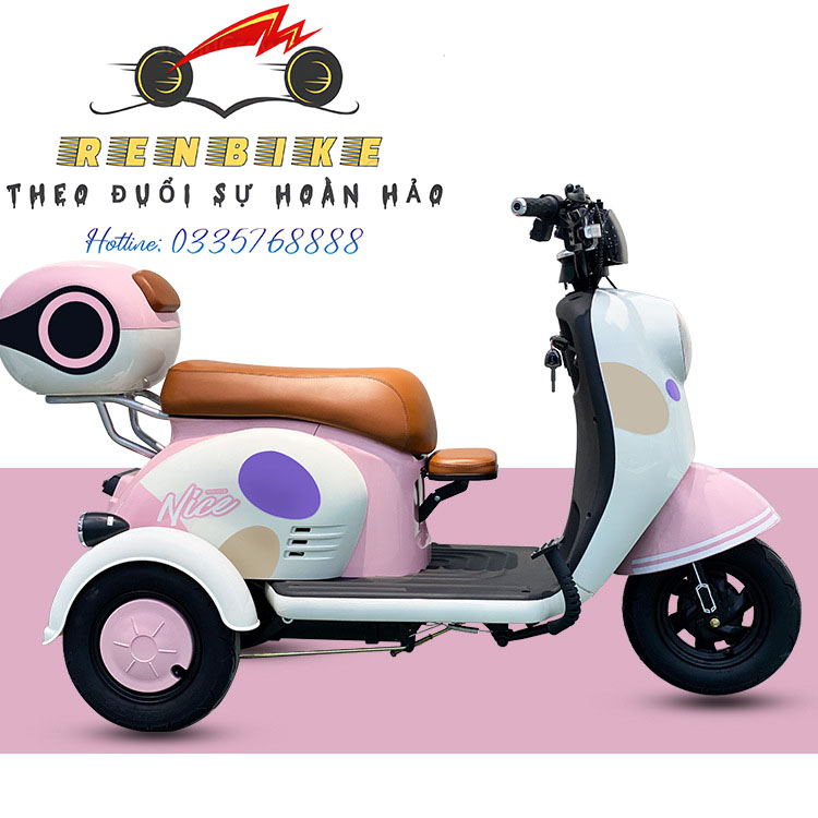 Xe điện ba bánh YOBO, Xe điện cho người già, người khuyết tật, Bình điện 48V30Ah, BH lên đến 3 năm