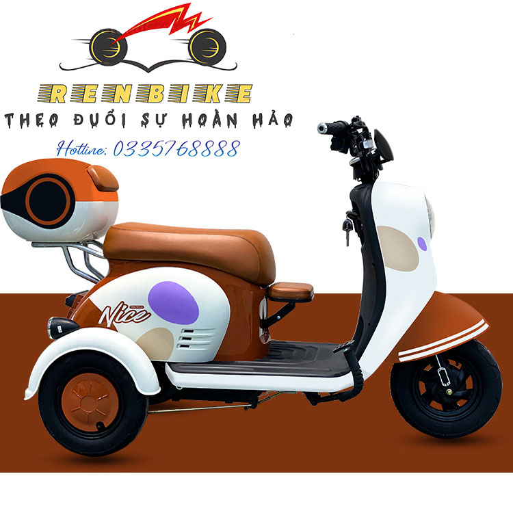 Xe điện ba bánh YOBO, Xe điện cho người già, người khuyết tật, Bình điện 48V30Ah, BH lên đến 3 năm