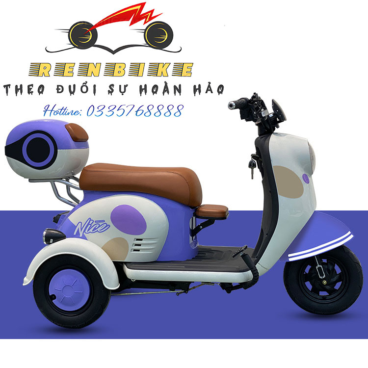 Xe điện ba bánh YOBO, Xe điện cho người già, người khuyết tật, Bình điện 48V30Ah, BH lên đến 3 năm