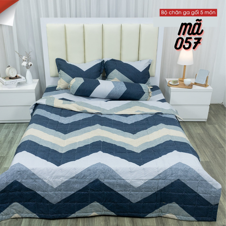 Chăn hè trần bông 3 lớp cotton poly Loại 1 kt 1m7 - siêu gọn nhẹ thấm hút mồ hôi tốt - Kẻ Ziczac Ghi, Mickey, Hoa,..