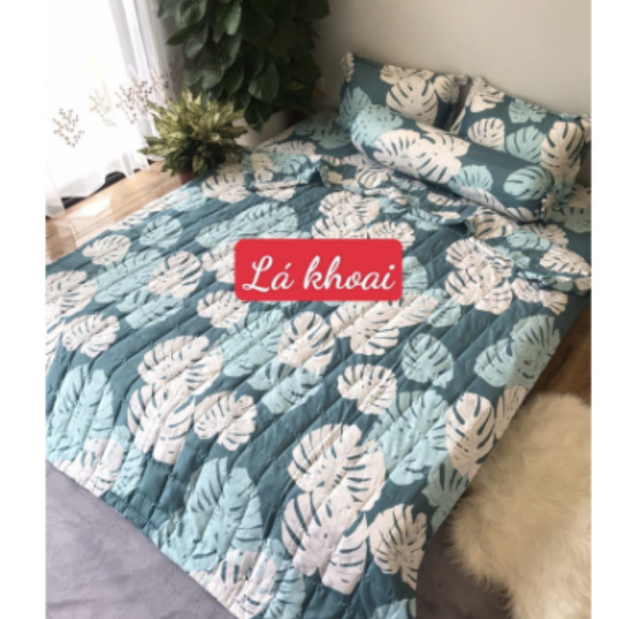 Chăn hè trần bông 3 lớp cotton poly Loại 1 kt 1m7 - siêu gọn nhẹ thấm hút mồ hôi tốt - Kẻ Ziczac Ghi, Mickey, Hoa,..