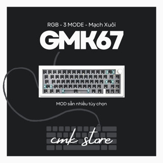 [sẵnn] - KIT Bàn Phím Cơ Custom Zouya GMK67 - 3 Mode - Gasket - Mạch Xuôi - Plate PC [BUILD SẴN] Nhiều tùy chọn