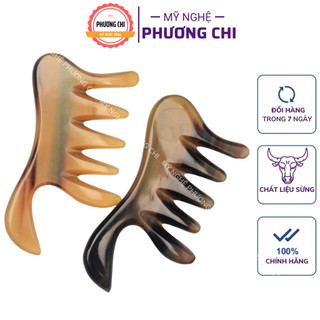 Lược sừng răng thưa đa năng dùng massage đầu, ấn huyệt, lược chải tóc gỡ rối | Mỹ nghệ phương chi