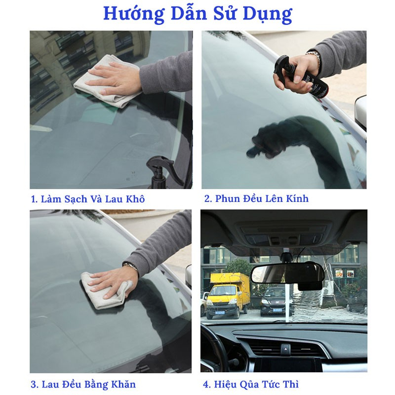 Nano Xịt Kính Chống Bám Nước Mưa Hiệu Quả - Dung Tích 120ml