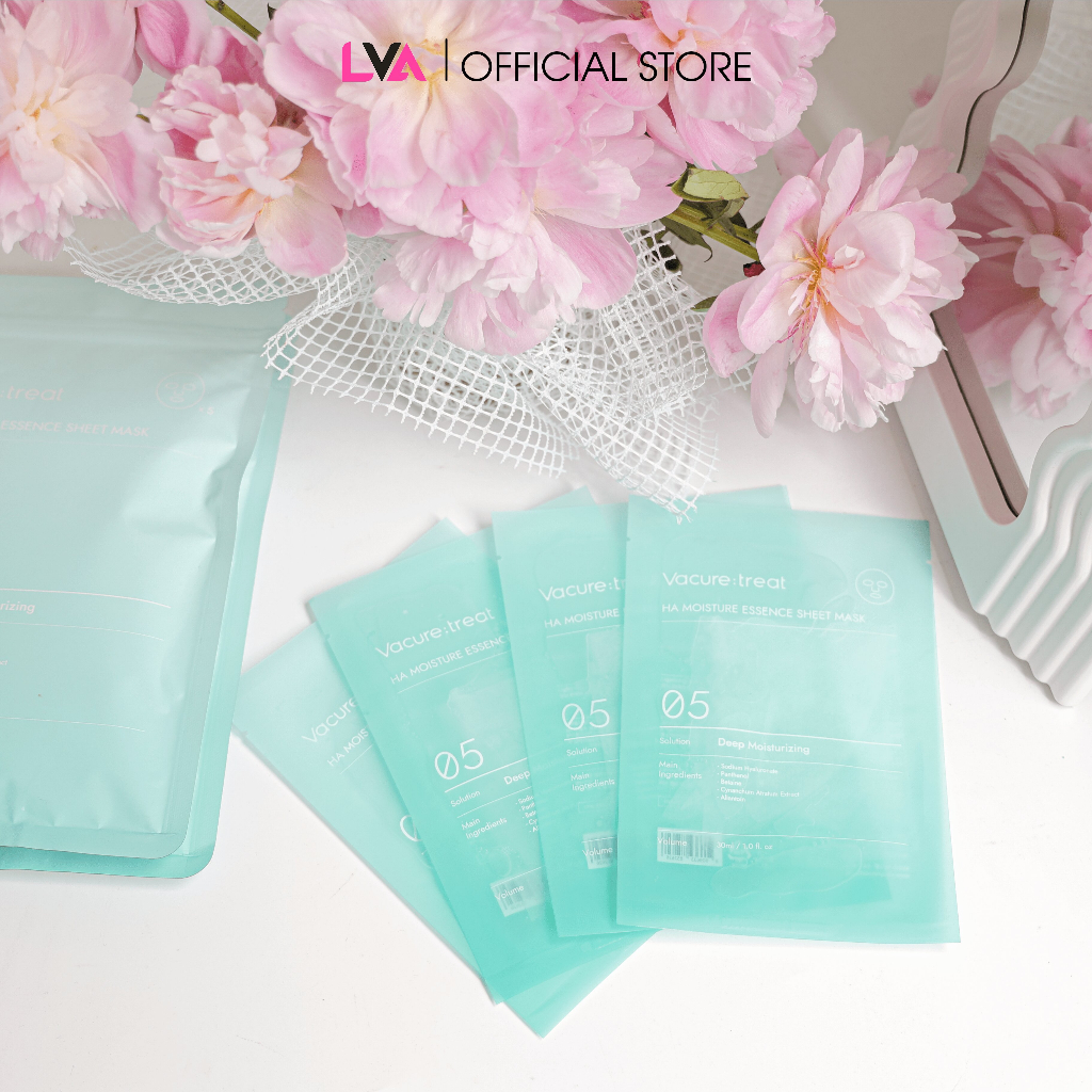 Mặt nạ siêu cấp ẩm & phục hồi da Vacure:treat HA Moisture Essence Sheet Mask