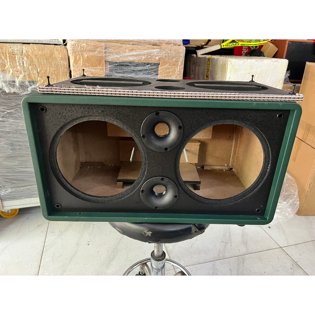 VỎ THÙNG LOA KÉO MINI - 2 BASS 2 TREBLE - 52X28X27,5CM