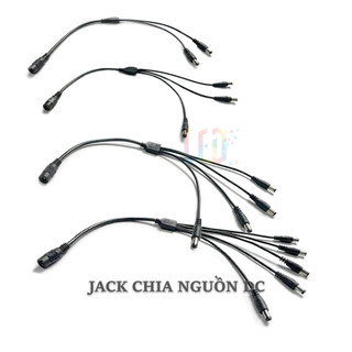 Dây chia nguồn dc 5521 - 1 đầu cái ra 2 đến 5 đầu đực