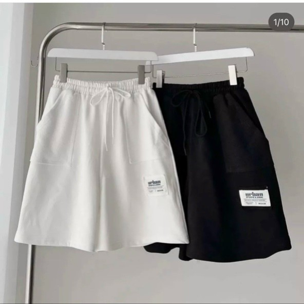Quần Thun Short Logo Nam Nữ Cặp Đôi 💖HOT RẺ ĐẸP💖 Quần Unisex Trơn Kiểu Đùi Lửng ulzzang - Couple Siêu Xinh