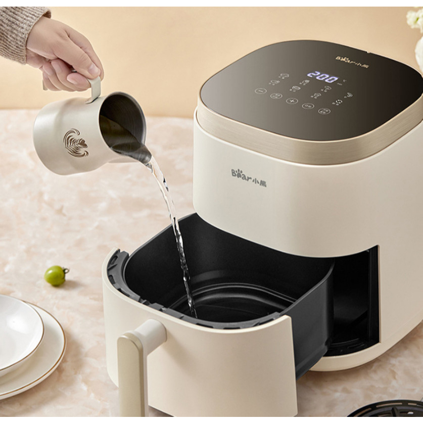 Nồi chiên không dầu Bear QZG-D15W1, 5.0 lít, nướng thịt, nướng bánh mì, quay thực phẩm, nồi chiên không khí, lò nướng