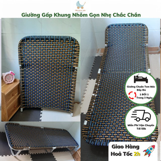 Giường xếp văn phòng khung nhôm giá rẻ tiện lợi