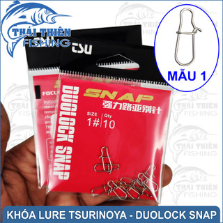 Khóa câu lure tsurinoya duolock snap vỉ 10 cái dùng móc mồi câu lure cá lóc chẽm mú