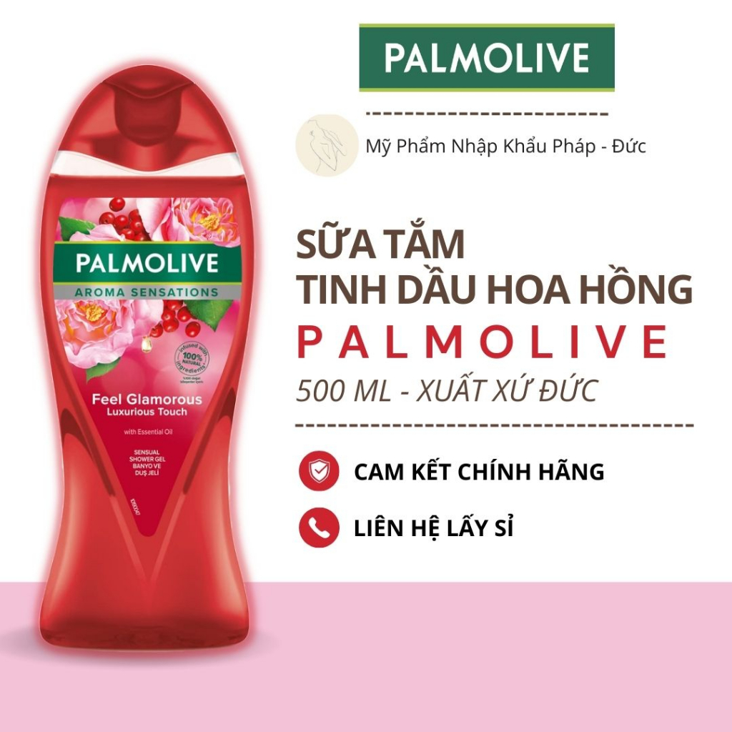 Sữa tắm Palmolive tinh dầu hoa hồng - 500ml