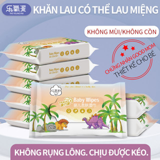 20 tờ dùng được cho bé Khăn giấy ướt Hàng xuất khẩu Màu ngẫu nhiên gói siêu to không mùi An toàn Tiết kiệm