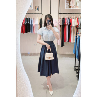 Chân váy xòe xếp ly Chiffon