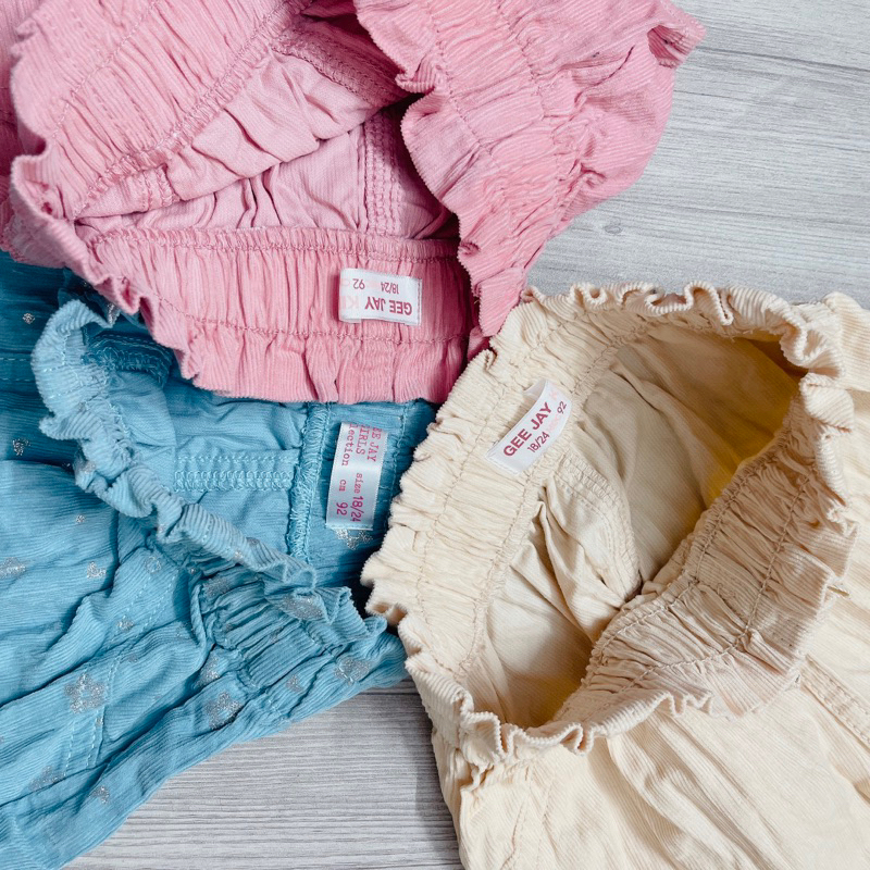XD- Chân váy nhung tăm mỏng size 9/12m-4/5y