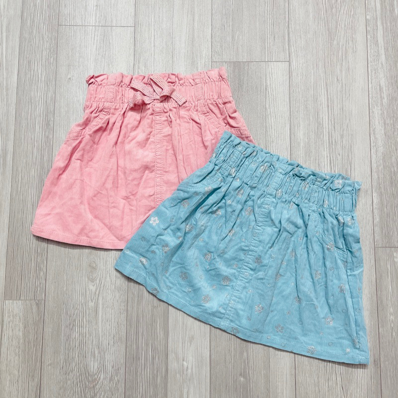 XD- Chân váy nhung tăm mỏng size 9/12m-4/5y