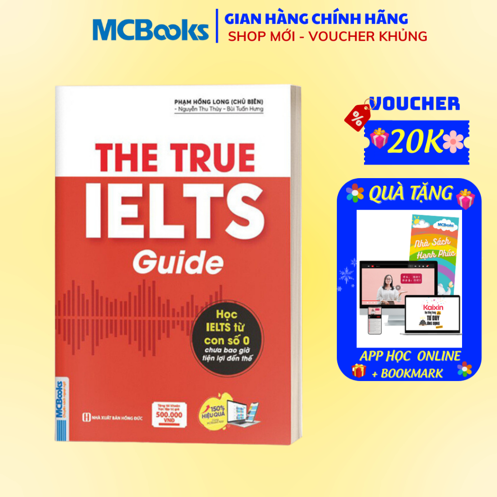 Sách - The True Ielts Guide - Cẩm nang hướng dẫn tự học IELTS chuẩn cho người mới bắt đầu