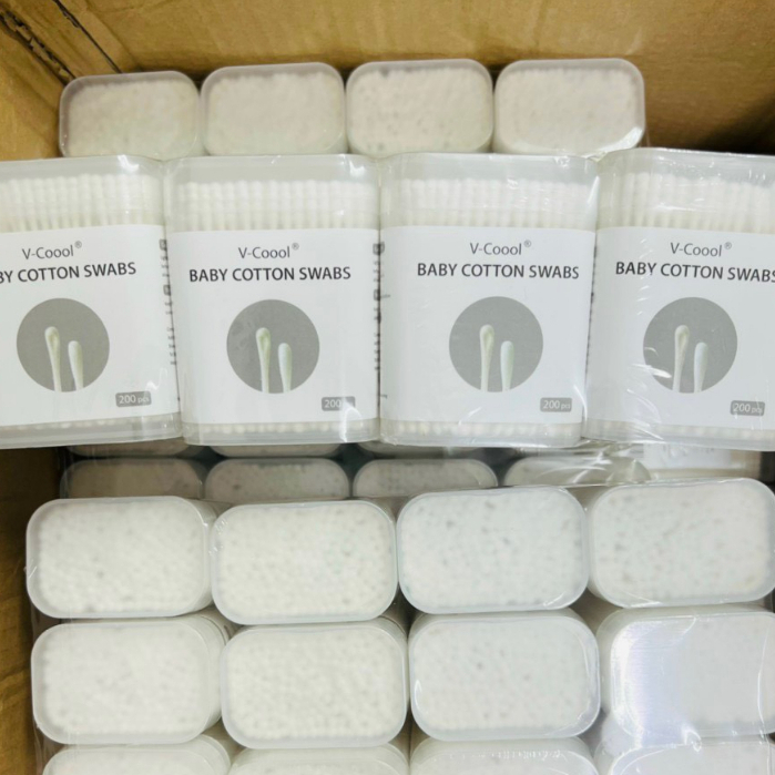 Hộp 200 cây tăm bông cho bé BQSHOP