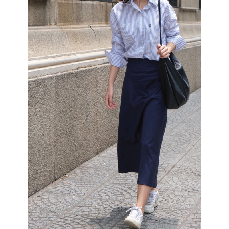 Áo Sơ Mi Dài Sọc Overshirt Délice