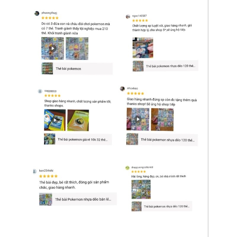 Bộ 120 thẻ bài pokemon card game lụa dẻo 120 loại mới nhất dành cho bé