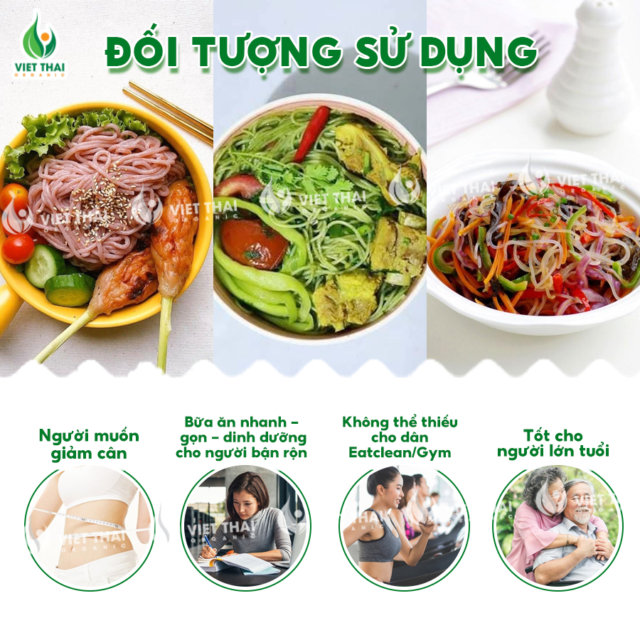 Bún Ngũ Sắc 100% Hữu Cơ Giảm Cân Ăn Kiêng Thực Dưỡng Eat Clean Siêu Ngon Việt Thái Organic