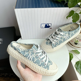 Giày mlb mule mono xanh, giày mlb đạp gót xanh biển mono nữ ảnh thật tự chụp+fullbox+freeship