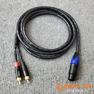 Dây canon cái ra 2 av hitachi - dây tín hiệu dùng cho loa sub điện - chống nhiễu tuyệt đối - cắm từ vang xuống sub điện
