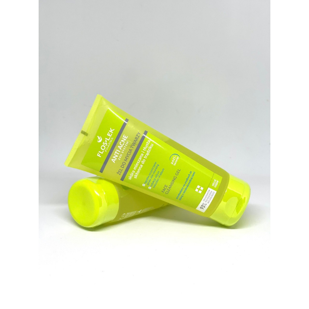 Floslek Sữa Rửa Mặt Dạng Gel Cho Da Nhờn Mụn Anti Acne Bacterial Face Cleansing Gel 200ml