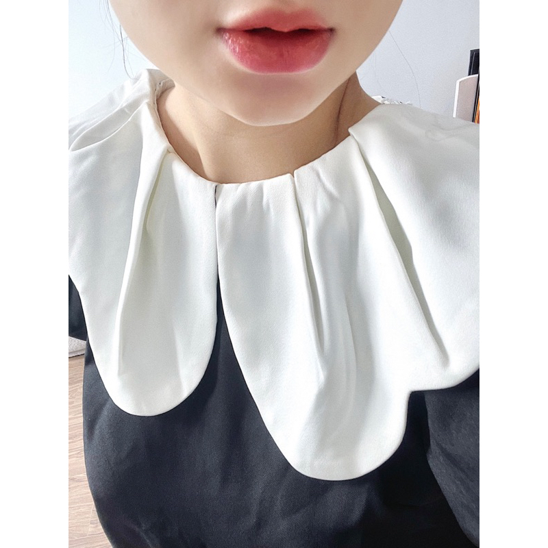 Váy suông chữ A phối cổ sen xinh tiểu thư