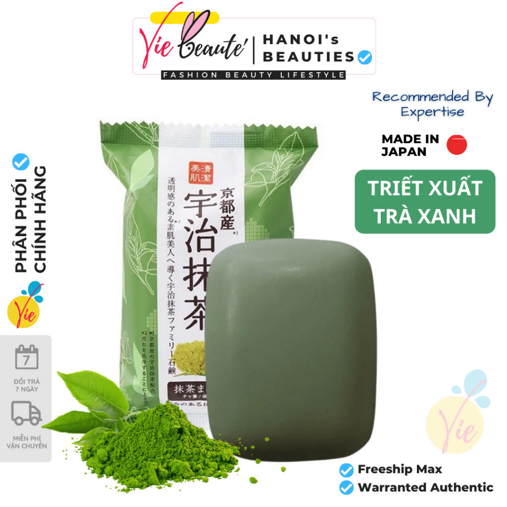 Xà Phòng Tắm Pelican Chiết Xuất Từ Trà Xanh Uji 80g Family Soap
