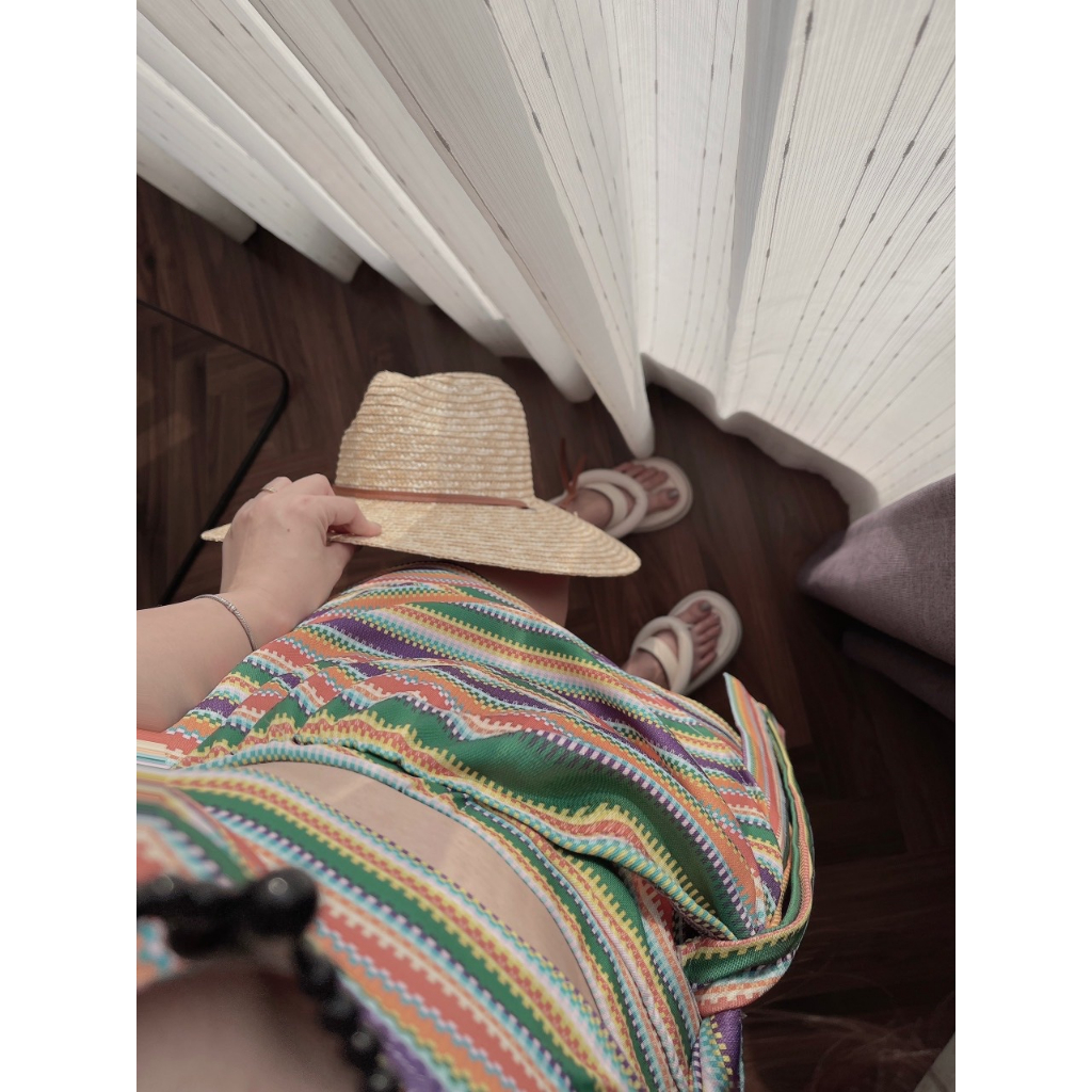 SET BIKINI MẸ BÉ KẺ NGANG CẦU VỒNG