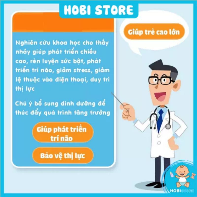 Bộ chạm nhảy tăng chiều cao cho bé tiếng anh