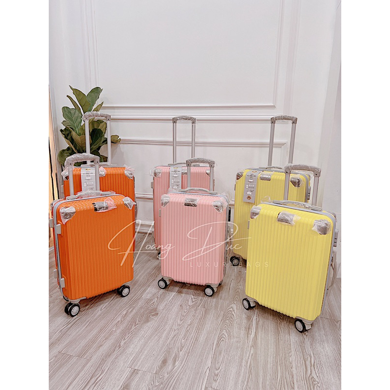 Vali du lịch nhiều màu sang trọng xinh xắn size 20-24