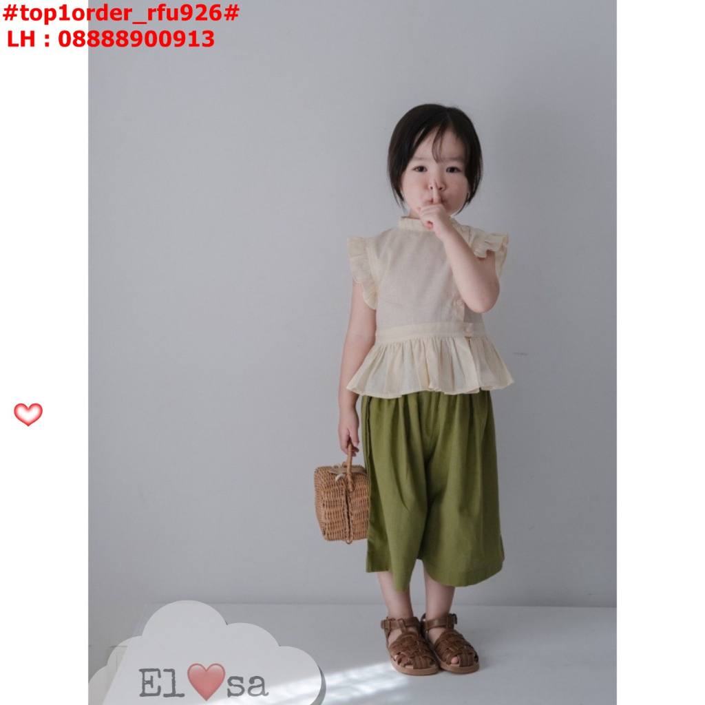 🍀Buôn sỉ HN🍀  Bộ đồ cho bé gái cánh tiên bánh bèo, chất đũi xước size 2-13, -S2
