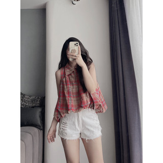 C121- SƠ MI SÁT NÁCH KẺ ĐỎ BỒNG GẤU