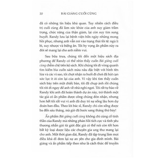 Sách - Bài Giảng Cuối Cùng (Randy Pausch, Jeffrey Zaslow)