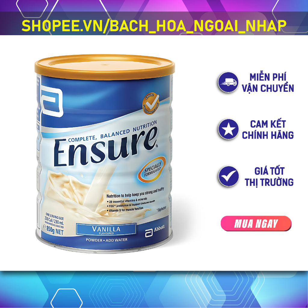 Ensure 850gr hàng Úc, Giá Tốt