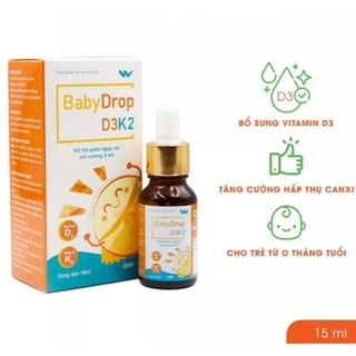 Baby Drop D3 K2 - Tăng cường hấp thu Calci, giảm nguy cơ còi xương ở trẻ em...