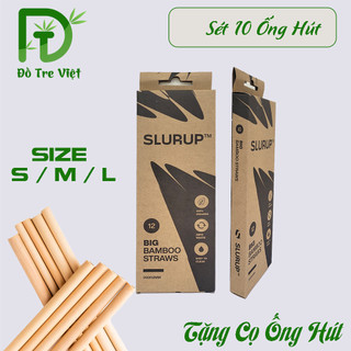 Set 10 ống hút tre tặng kèm cọ vệ sinh [hàng loại đẹp ]
