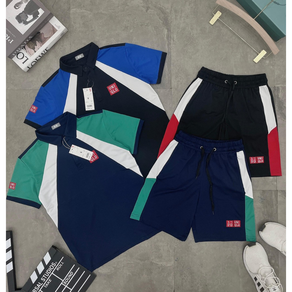 bộ thể thao nam QC, sét thể thao uniqlo mẫu mới nhất năm nay chất siêu mát