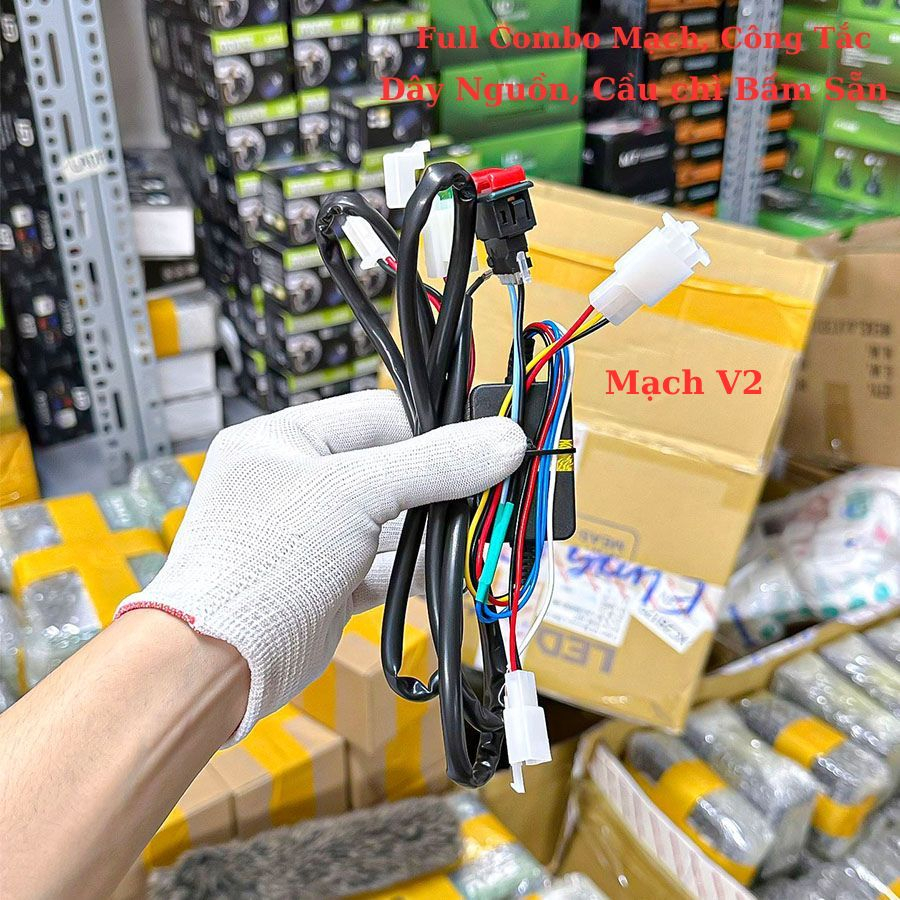 Đèn trợ sáng s20 chuyên tour 55W Phá Sương Mù lắp xe máy, ô tô , xe tải 12-24v  Kèm Mạch Passing V2