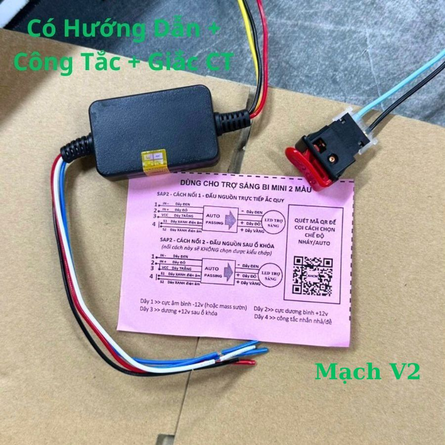 Đèn trợ sáng s20 chuyên tour 55W Phá Sương Mù lắp xe máy, ô tô , xe tải 12-24v  Kèm Mạch Passing V2