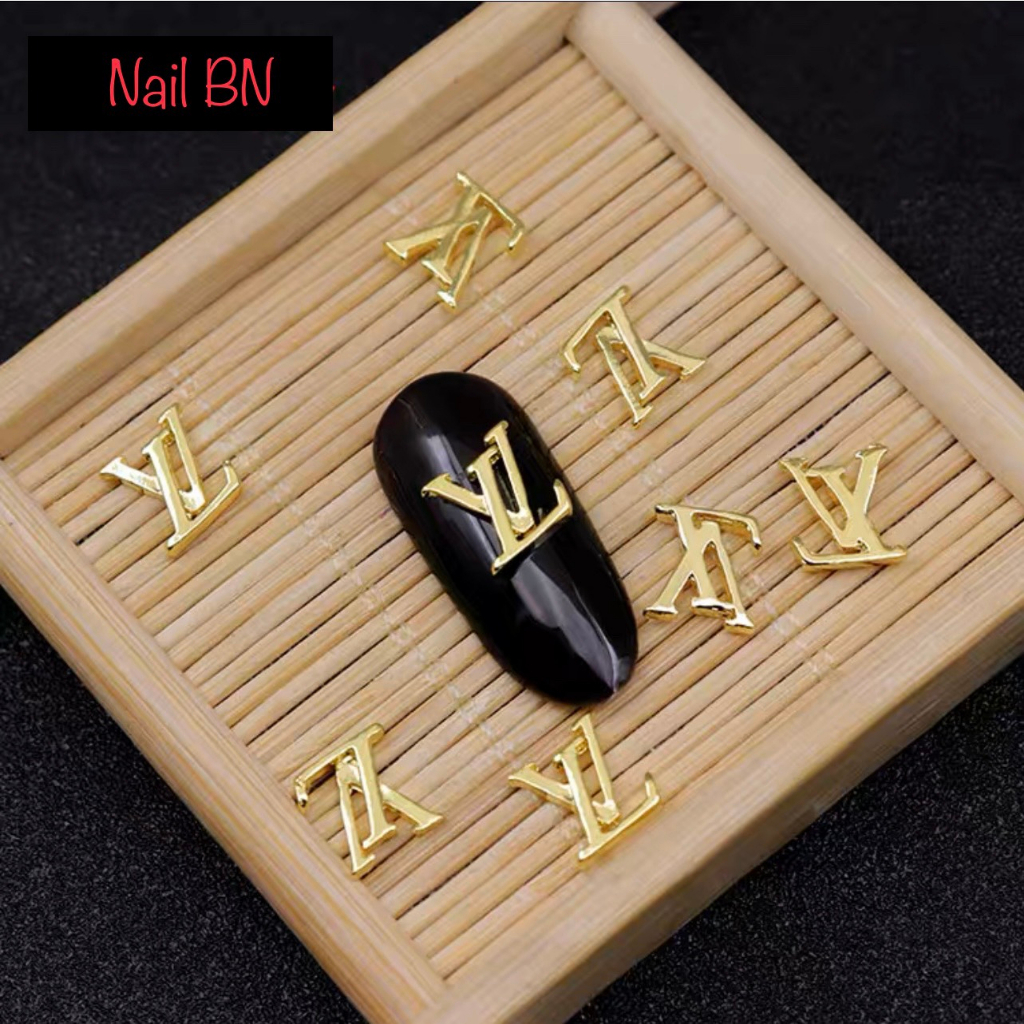 Charm kim loại Logo thương hiệu Charm sắt Logo trang trí móng tay Nail