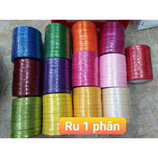 Cuộn ruy băng vải lụa dài 24m khổ 1cm, 2cm, 4cm nhiều màu sắc