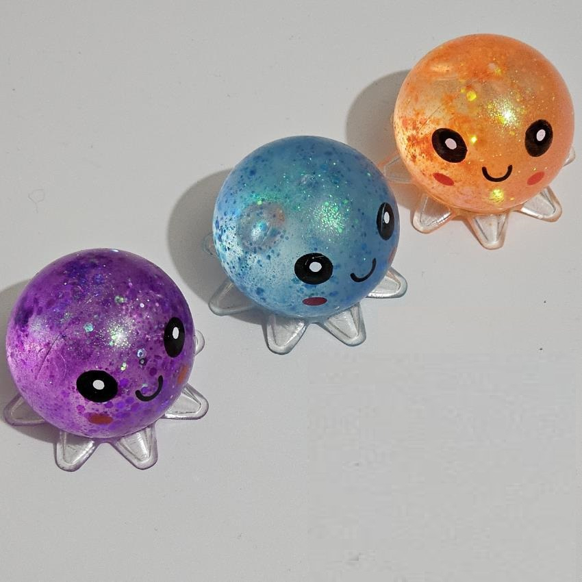 Đồ chơi nắn bóp đàn hồi siêu chậm Squishy trong suốt hình Gấu lấp lánh dễ thương - Đồ chơi giải nén giảm stress
