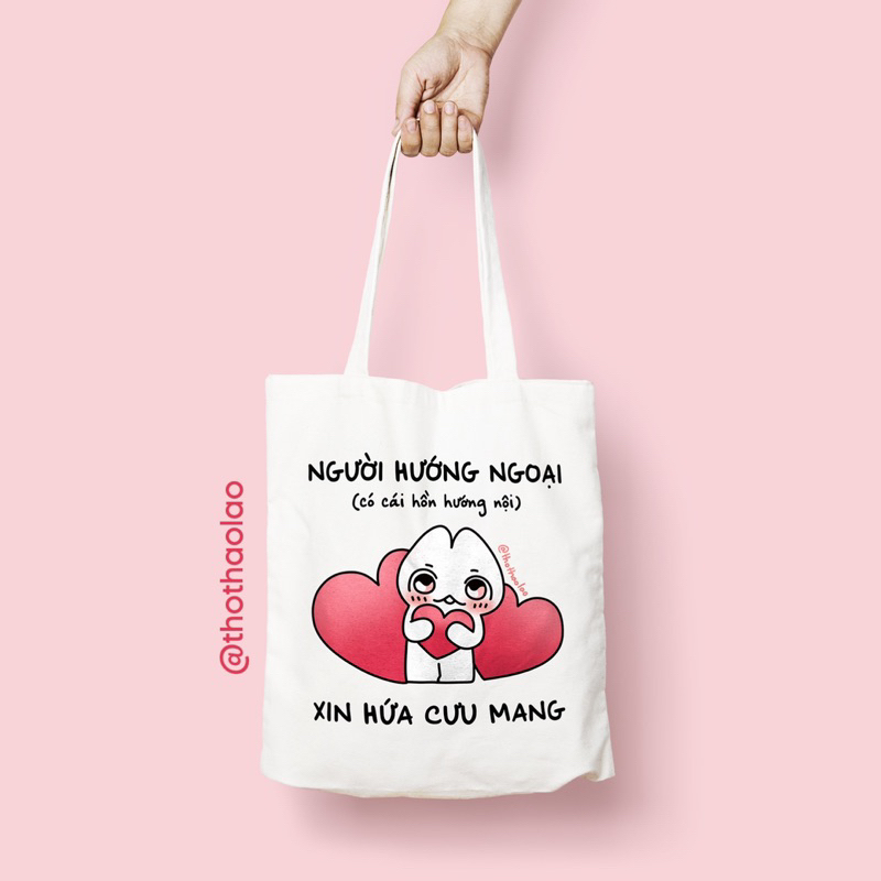 Koboco.co | Túi tote nhân phẩm hướng ngoại - tặng kèm sticker pack như hình