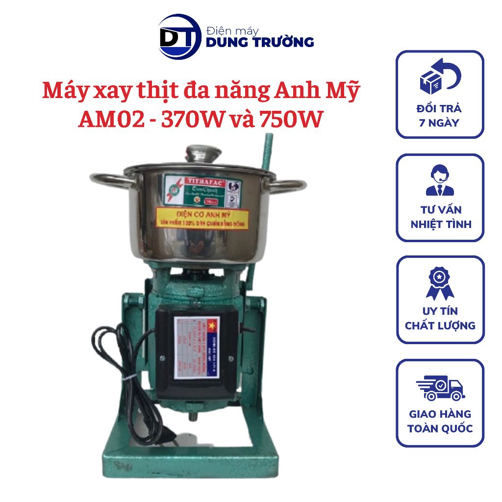 Máy Xay Thịt Máy Xay Đa Năng Công Suất 370W Và 750W Chất Liệu Đồng Siêu Bền Giá Rẻ - Tặng Kèm 1 Lưỡi Đánh Ruốc