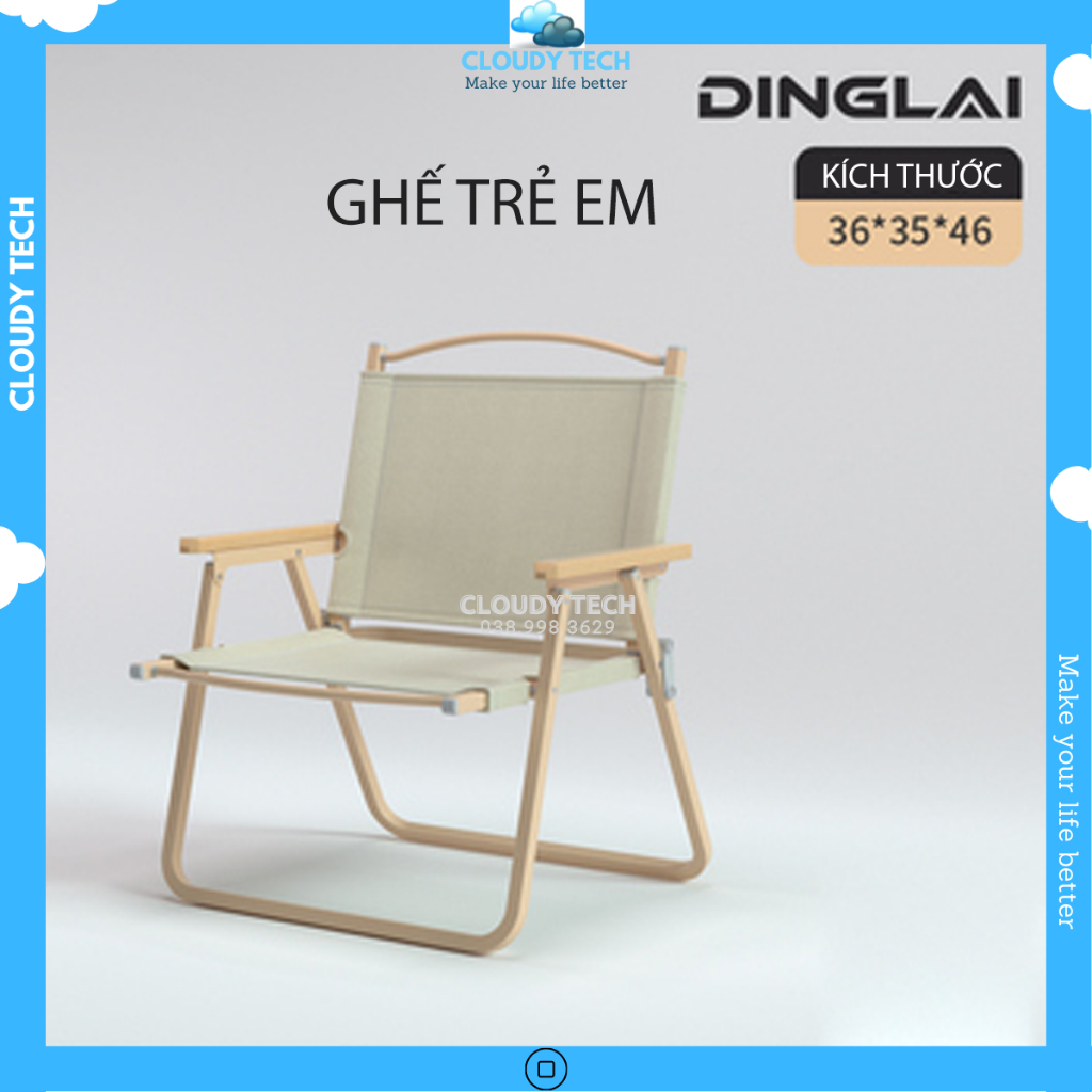 Ghế gấp gọn, ghế xếp dã ngoại, có tựa lưng, dùng đi dã ngoại, du lịch, phượt, câu cá, café | BigBuy360 - bigbuy360.vn